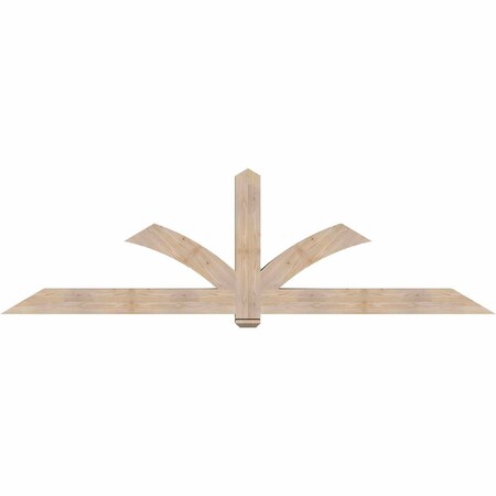 Ekena Millwork Redmond Smooth Timber Gable Bracket, Douglas Fir, 108"W x 31 1/2"H x 5 1/2"D x 5 1/2"F, 7/12 Pitch GBW108X31X0606RED00SDF